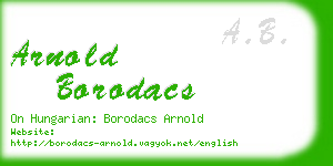 arnold borodacs business card